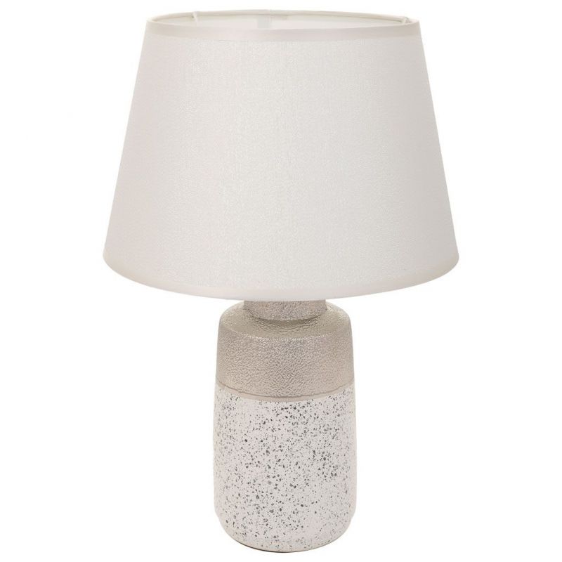 lampara de mesa de ceramica plata