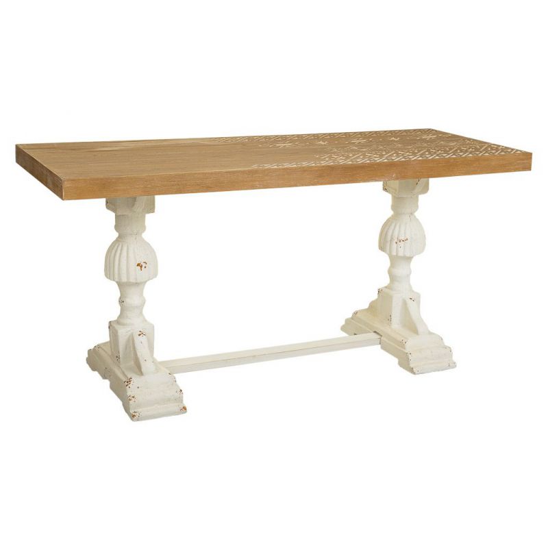 kit mesa de salon de madera marron