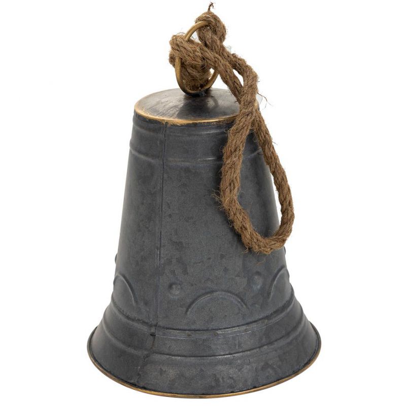 campana decoracion de metal marron