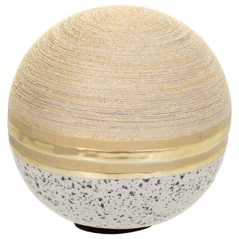 bola decoracion de ceramica oro